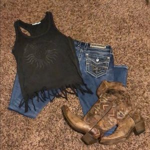 Size Large fringe tank top
